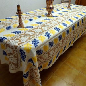 Mantel de Lagartera "Hoja de parra" Artesanía Lagarterana