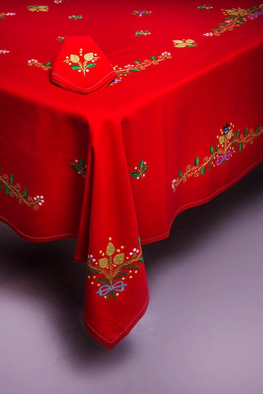 Mantel de Navidad. Bordado a mano en Lagartera - Imagen 3