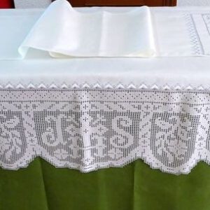 Sabanilla de altar. Bordados religiosos de Lagartera