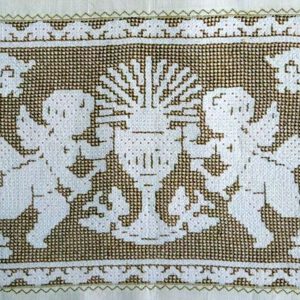 Tapiz-tapete "Cáliz y angelitos"