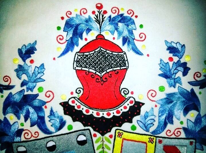 Escudo heráldico. Bordado a mano en Lagartera - Imagen 4